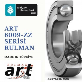 6009 ZZ Art Rulman Çelik Kafes 45x75x16 mm 45*75*16 mm